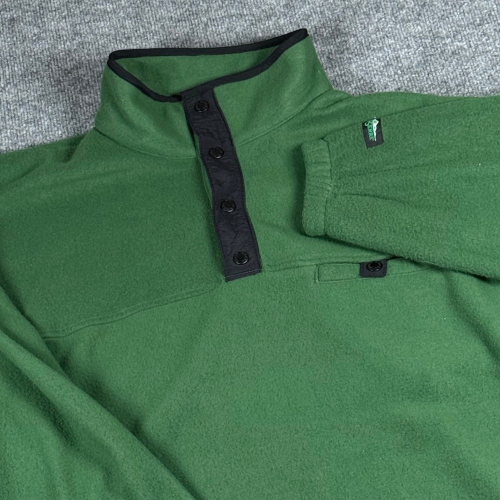 White‎ Sierra Large LS Fleece quarter snap Pullover Chest Pocket Outdoor Hiking